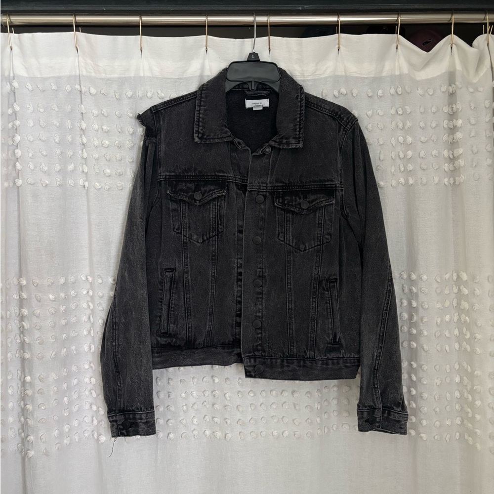 Forever 21 Charcoal Denim Jacket